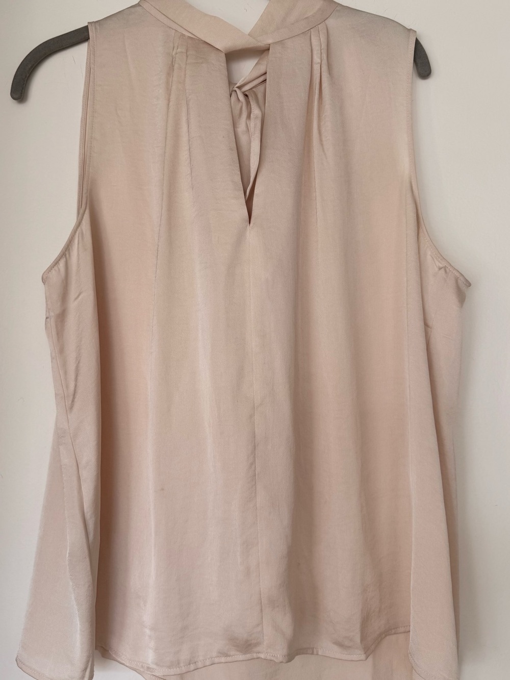 Mango Sleeveless Tie-Neck Camisole - Blush